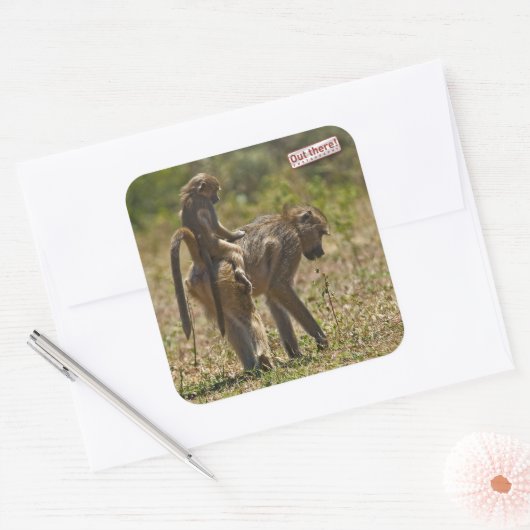 Baby-verzorging Vierkante Sticker (Envelop)