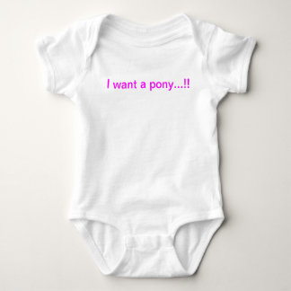 Baby vest " ik wil een pony " romper