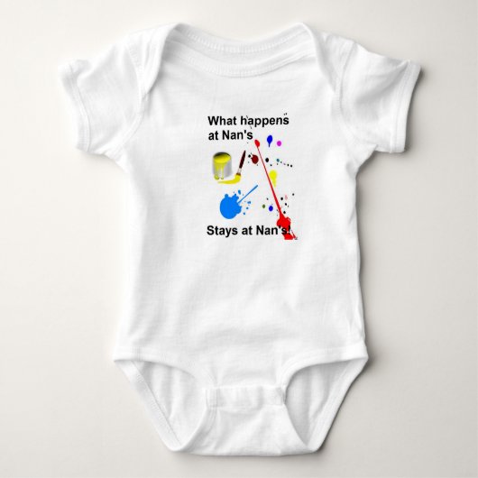 baby vest wat er gebeurt bij nan ' s verblijven bi romper (Voorkant)