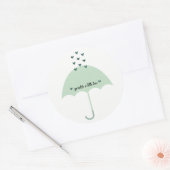 BABY-viering Spetter-spuit-feest Ronde Sticker (Envelop)