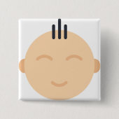 baby vierkante button 5,1 cm (Voorkant)