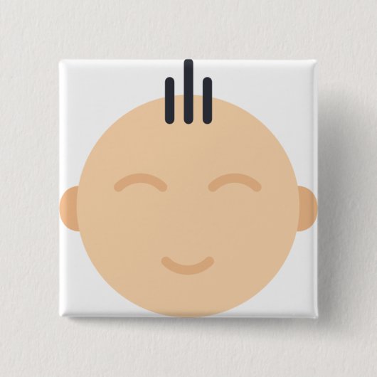 baby vierkante button 5,1 cm (Voorkant)