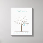 Baby Vingerafdrukstructuur - Blauw Canvas Afdruk (Voorkant)