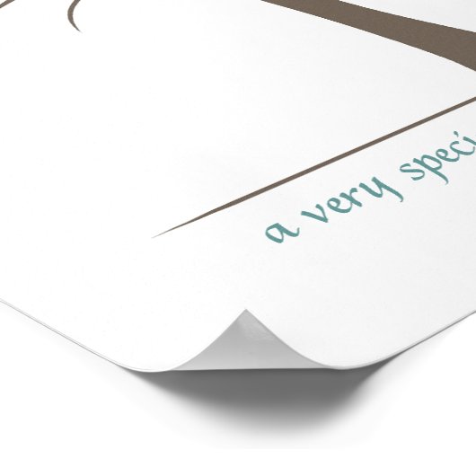 Baby vingerafdrukstructuur - blauw poster (Hoek)