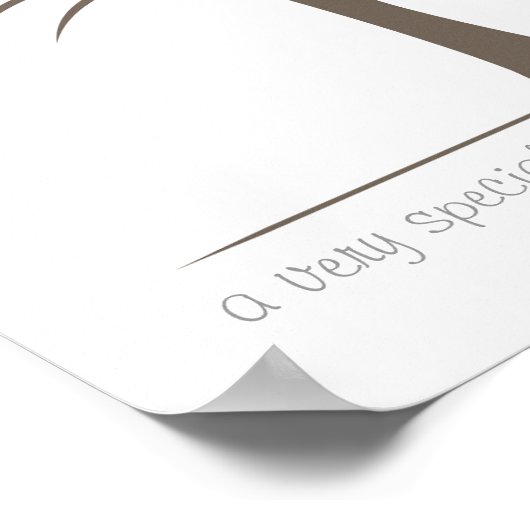 Baby Vingerafdrukstructuur - Geel Poster (Hoek)