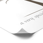 Baby Vingerafdrukstructuur - Grijs Poster (Hoek)