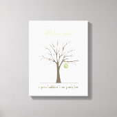 Baby Vingerafdrukstructuur - Groen Canvas Afdruk (Voorkant)