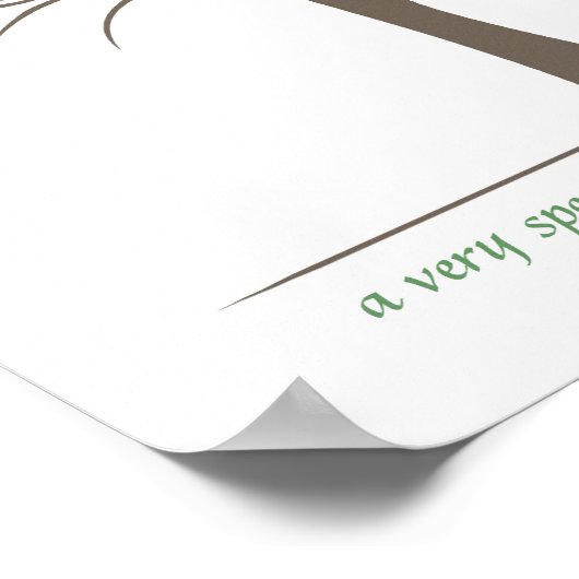 Baby vingerafdrukstructuur - groen poster (Hoek)