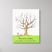 Baby Vingerafdrukstructuur (kleur Bunnies) Canvas Afdruk (Voorkant)