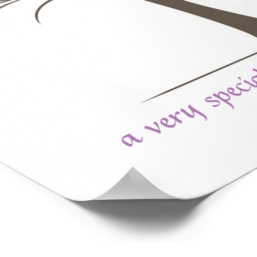 Baby Vingerafdrukstructuur - Paars Poster (Hoek)