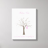 Baby Vingerafdrukstructuur - roze Canvas Afdruk (Voorkant)