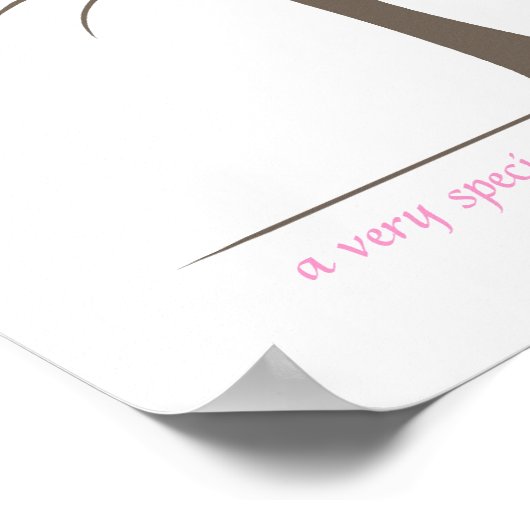 Baby Vingerafdrukstructuur - Roze Poster (Hoek)