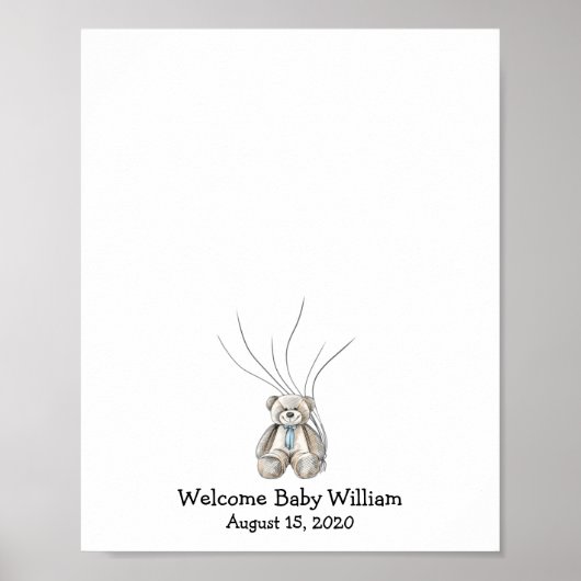 Baby Vingerprint Guestbook N.2 Poster (Voorkant)