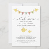 Baby Virtual Shower | Mama Bird & Baby Chick Kaart (Voorkant)