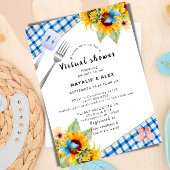 Baby virtuele doucheuitnodiging blauw aangenaam kaart