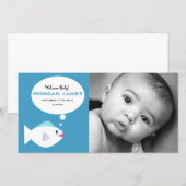 Baby Vis Blauw Aankondiging (Voorkant / Achterkant)