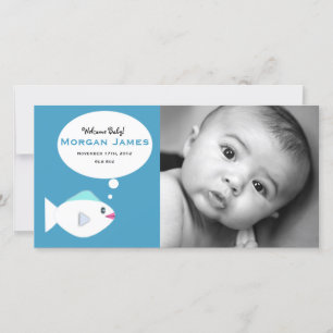 Baby Vis Blauw Aankondiging