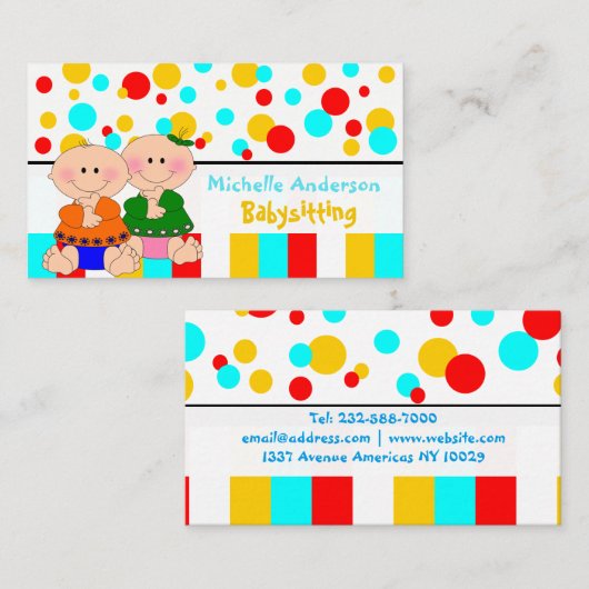 Baby Visitekaartje (Voorkant / Achterkant)