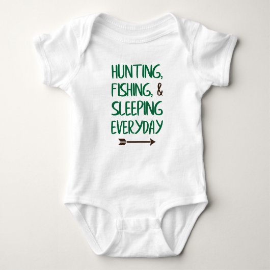 Baby Vissende Hunting Jersey Bodysuit Shirt (Voorkant)