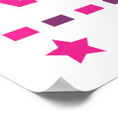 Baby visueel alfabet roze paars abc poster (Hoek)