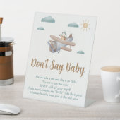 Baby Vliegtuig Baby shower Pedestal Sign Reclamebord Met Voetstuk (Insitu)
