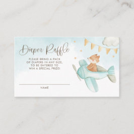 Baby vliegtuigluier Baby shower met piloot Informatiekaartje