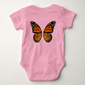 Baby Vlinder Leuke Vlinder Baby Creeper Romper (Achterkant)