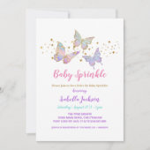 Baby Vlinder Uitnodiging  (Voorkant)