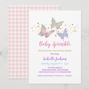 Baby Vlinder Uitnodiging 