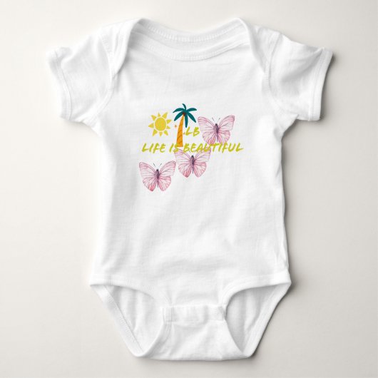 Baby vlinderontwerp romper (Voorkant)