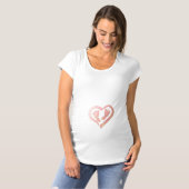Baby voet en hart gekleurd t-shirt (Voorkant volledig)