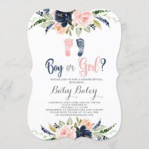 Baby voetafdruk baby shower kaart