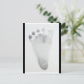 Baby voetafdruk briefkaart (Staand voorkant)