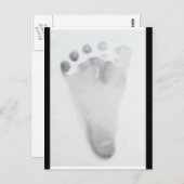 Baby voetafdruk briefkaart (Voorkant / Achterkant)
