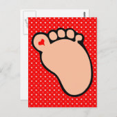 baby-voetafdruk lichte huid briefkaart (Voorkant / Achterkant)