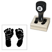 Baby Voetafdruk schattig Baby shower Stempel (Gestempeld)