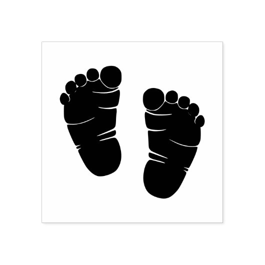 Baby Voetafdrukken 50 mm, Craft Project Stamp Rubberstempel (Afrduk)