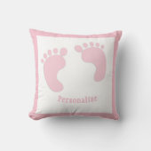 Baby voetafdrukken Baby meisje roze kleine feet zu Kussen (Voorkant)
