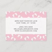 Baby Voetafdrukken, Baby, roze, kraambed Visitekaartje (Achterkant)