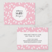 Baby Voetafdrukken, Baby, roze, kraambed Visitekaartje (Voorkant / Achterkant)