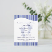 Baby voetafdrukken Baby shower - blauw Kaart (Staand voorkant)