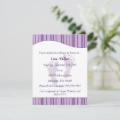 Baby voetafdrukken Baby shower - Paars Kaart (Staand voorkant)