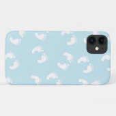 Baby Voetafdrukken, Baby, voetstappen, Feet, blauw Case-Mate iPhone Case (Achterkant (horizontaal))