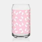 Baby voetafdrukken, baby's voet, voetstappen, roze blikvorm glas (Voorkant)