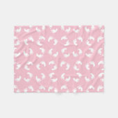 Baby voetafdrukken, baby's voet, voetstappen, roze fleece deken (Voorkant (Horizontaal))