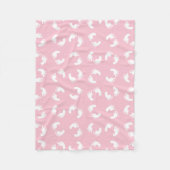 Baby voetafdrukken, baby's voet, voetstappen, roze fleece deken (Voorkant)