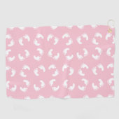 Baby voetafdrukken, baby's voet, voetstappen, roze golfhanddoek (Horizontaal)