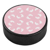 Baby voetafdrukken, baby's voet, voetstappen, roze hockey puck (3/4)