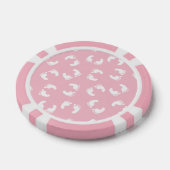 Baby voetafdrukken, baby's voet, voetstappen, roze poker chips (Enkel)