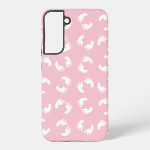 Baby voetafdrukken, baby's voet, voetstappen, roze samsung galaxy hoesje